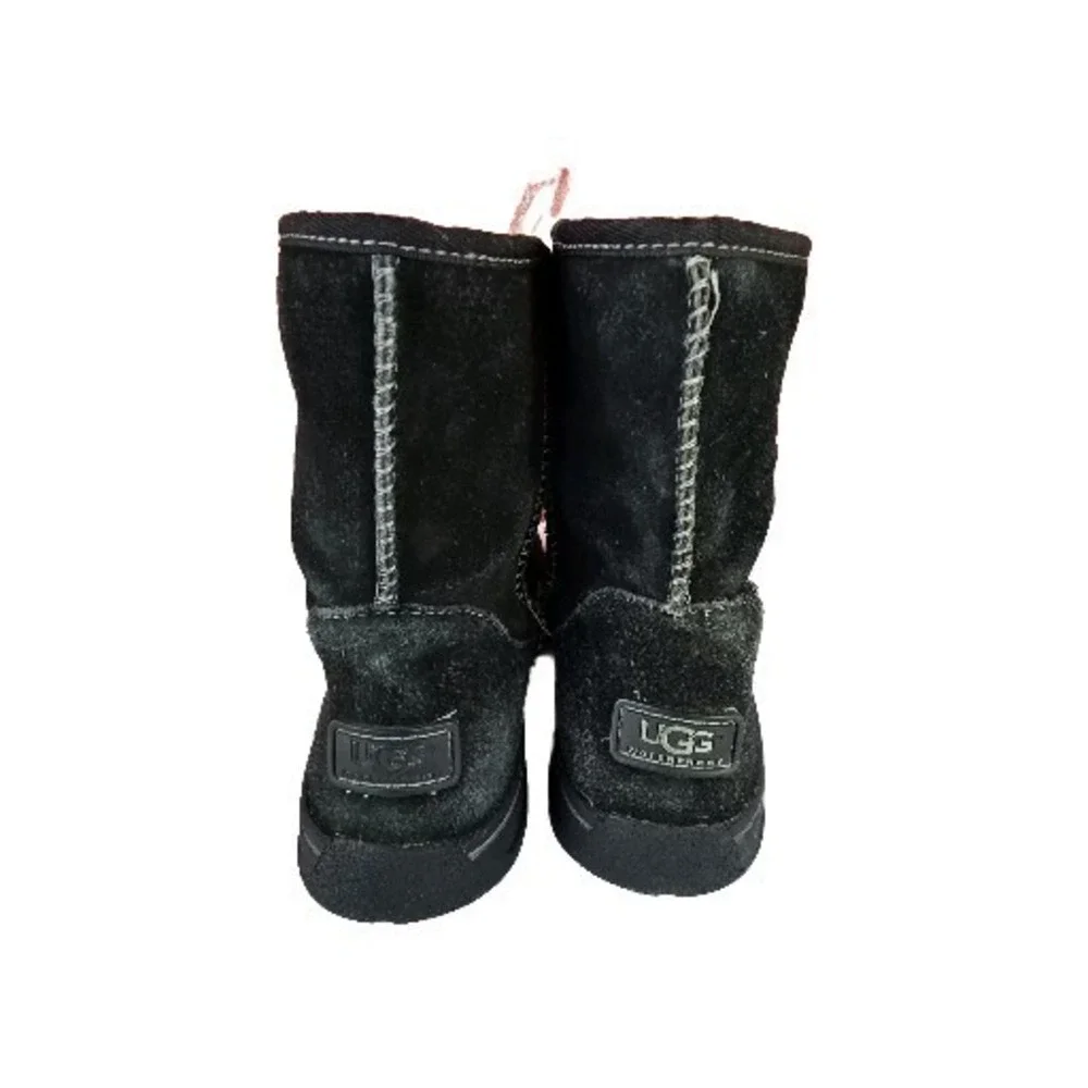 Ugg Boots Black Lynden‎ Snow Bootie Waterproof Pull On Youth 2 1005566K